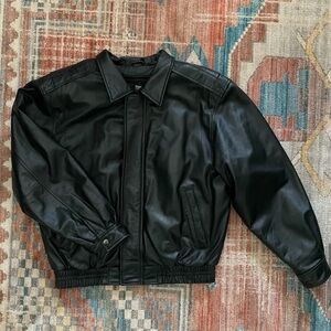 Wilson's Leather Thinsulate Lined Men's Black Aviator Bomber Jacket Size Medium